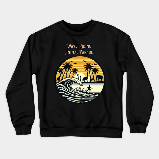 Sunset Surf Safari Crewneck Sweatshirt by shipwrecked2020